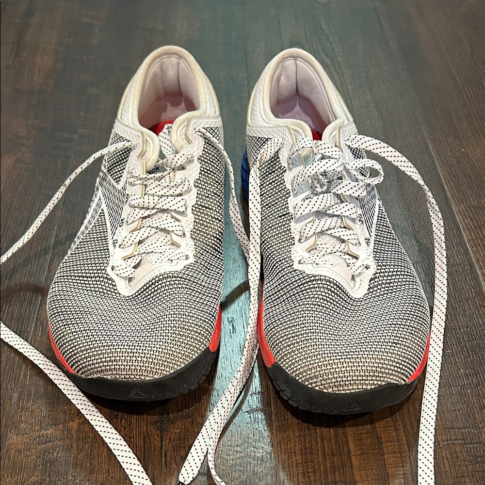 Reebok Black and Red Mesh Sneakers